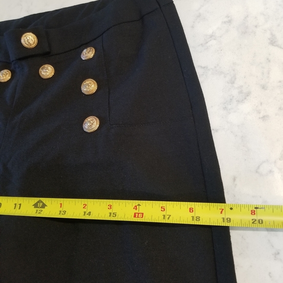 👖M-2 BLACK WIDE LEG BLACK DRESS PANTS - Picture 11 of 13